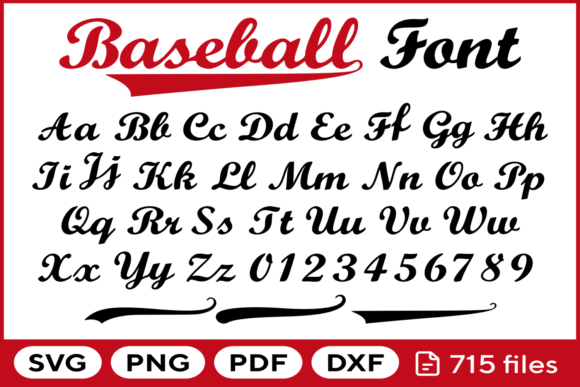 Discover the Power of Baseball Font SVG PNG PDF DXF for Creative Design