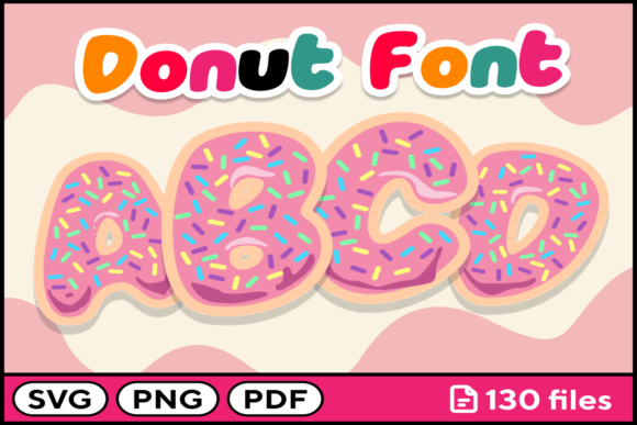 Donut Font Svg Png Pdf Alphabet