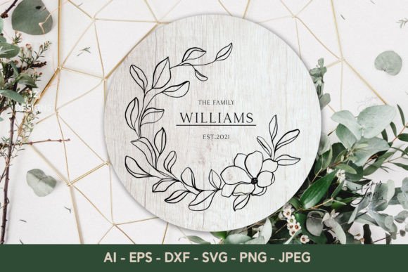 Family Monogram Svg Flower Wreath SVG: A Versatile Design for Creative Projects
