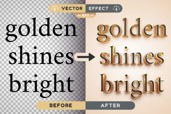 Gold - Editable Text Effect, Font Style