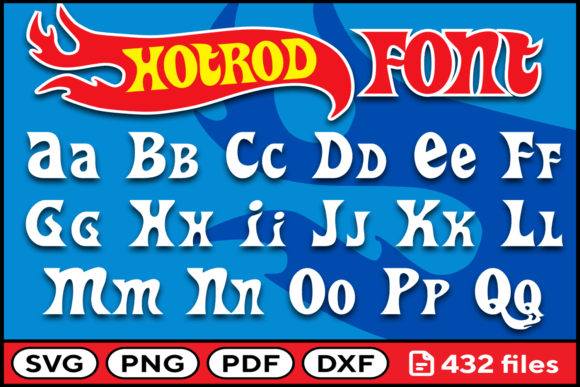 Hot Road Font Svg Png Pdf Dxf for Creative Projects