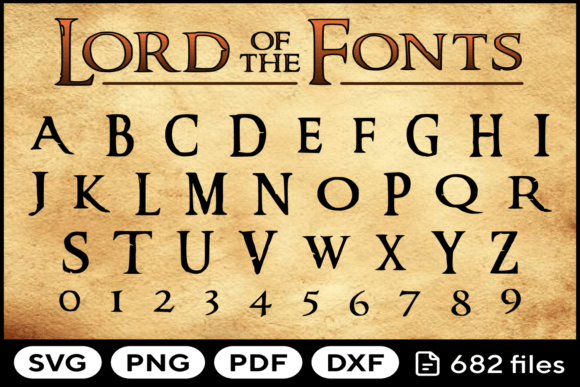 Lord Font SVG, PNG, PDF, DXF Alphabet: A Comprehensive Guide for Crafters and Designers