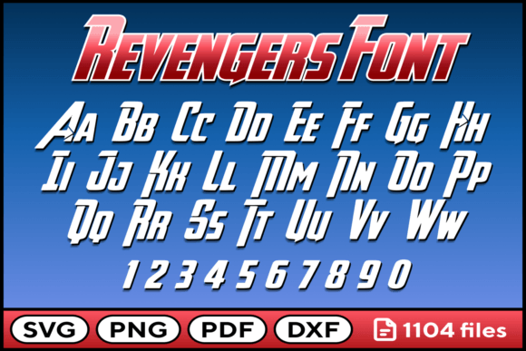 Superheroes Font Svg Png Pdf Dxf